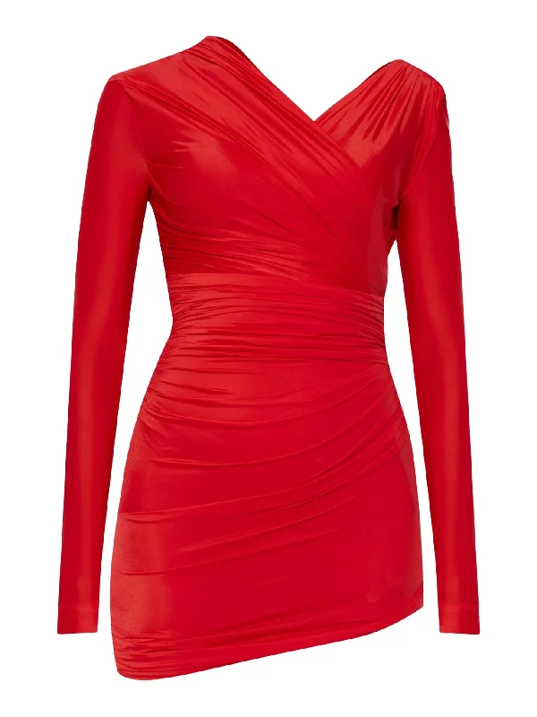 WOMEN`S DRESS IN RED Tunics Chic elegant