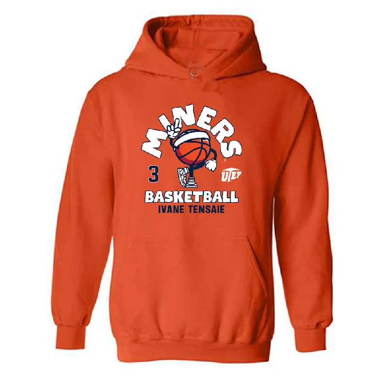 UTEP - NCAA Women's Basketball : Ivane Tensaie - Fashion Shersey Hooded Sweatshirt Hoodie with Applique Textured Unique