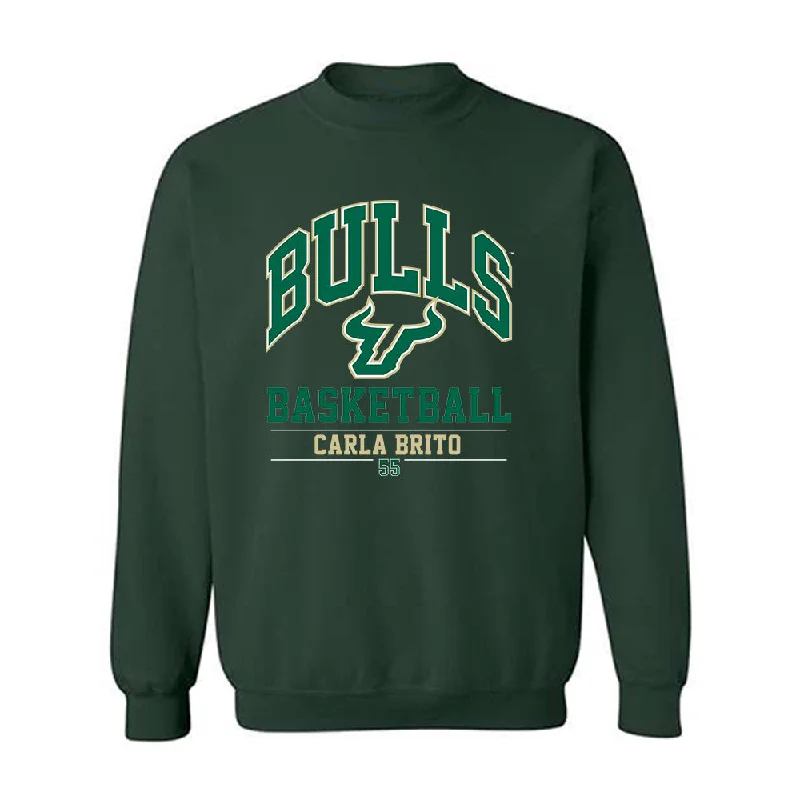 USF - NCAA Women's Basketball : Carla Brito - Classic Fashion Shersey Crewneck Sweatshirt Hoodie with Side Slits Relaxed Casual
