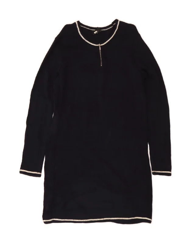 RALPH LAUREN Womens Long Sleeve Jumper Dress UK 18 XL Navy Blue Cotton Tunics Fall fleece RALPH LAUREN Womens Long Sleeve Jumper Dress UK 18 XL Navy Blue Cotton Tunics Fall fleece