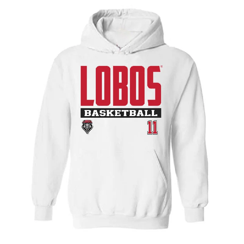 New Mexico - NCAA Women's Basketball : Nayli Padilla Chinea - Classic Fashion Shersey Hooded Sweatshirt Hoodie with Drawstring Waist Adjustable Fitted