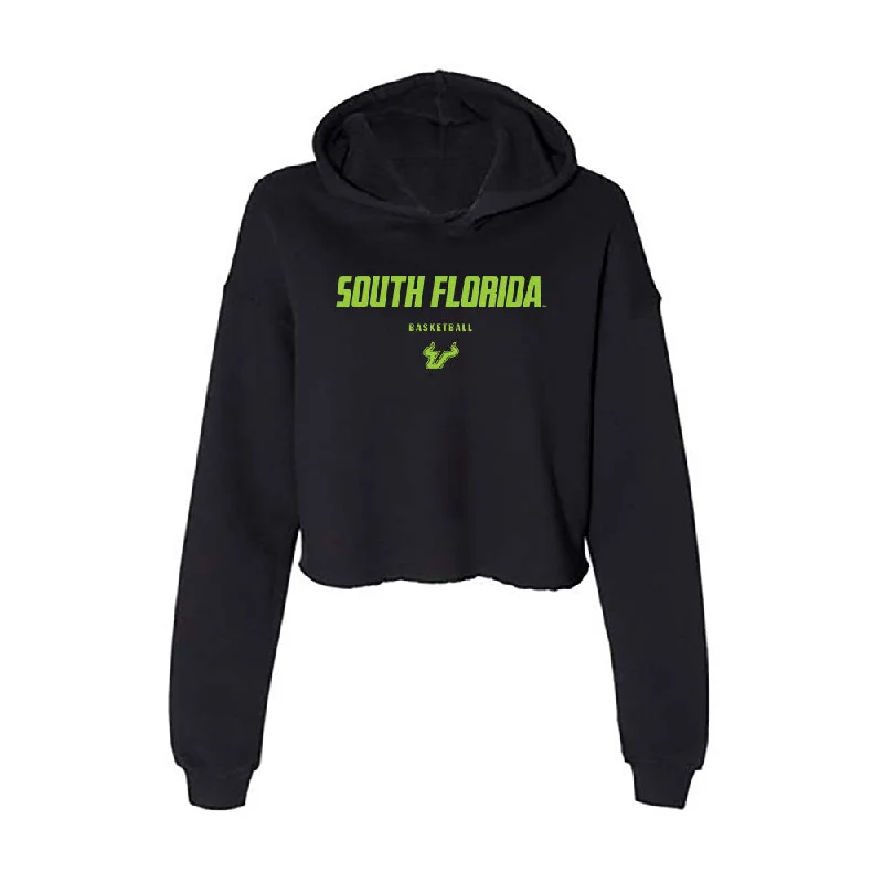 USF - NCAA Women's Basketball : Carla Brito - Women's Crop Fleece Hoodie Hoodie with Fur Luxurious Winter