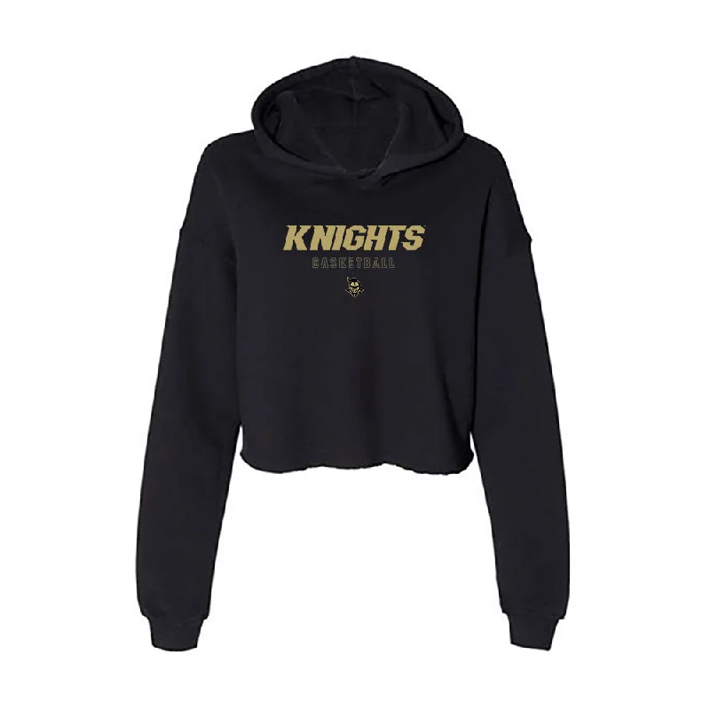 Central Florida - NCAA Women's Basketball : Emely Rodriguez - Women's Crop Fleece Hoodie Hoodie with Exposed Zipper Edgy Industrial
