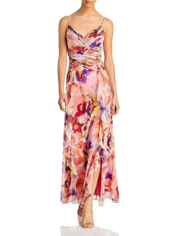 Womens Chiffon Cut-Out Evening Dress Tunics New arrival