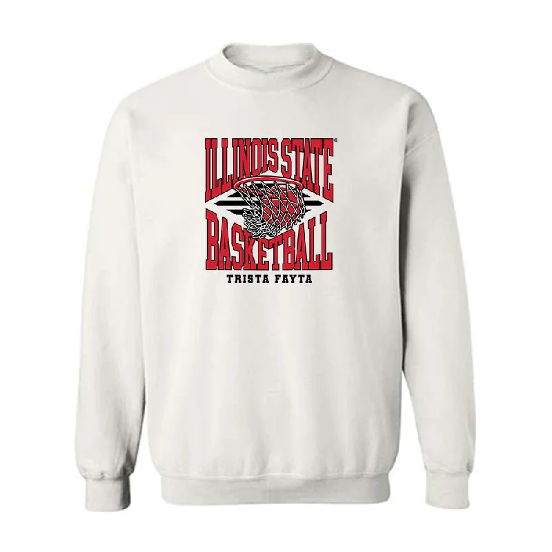 Illinois State - NCAA Women's Basketball : Trista Fayta - Classic Fashion Shersey Crewneck Sweatshirt Hoodie with Snap Buttons Easy Quick