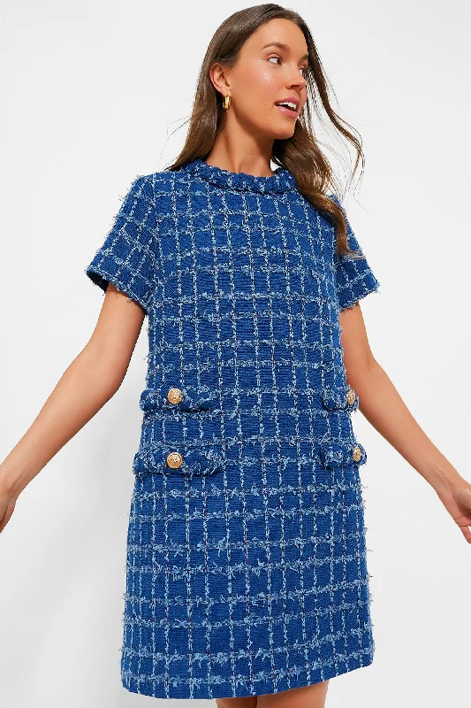 Sapphire Tweed Jackie Dress Tunics Stylish elegant