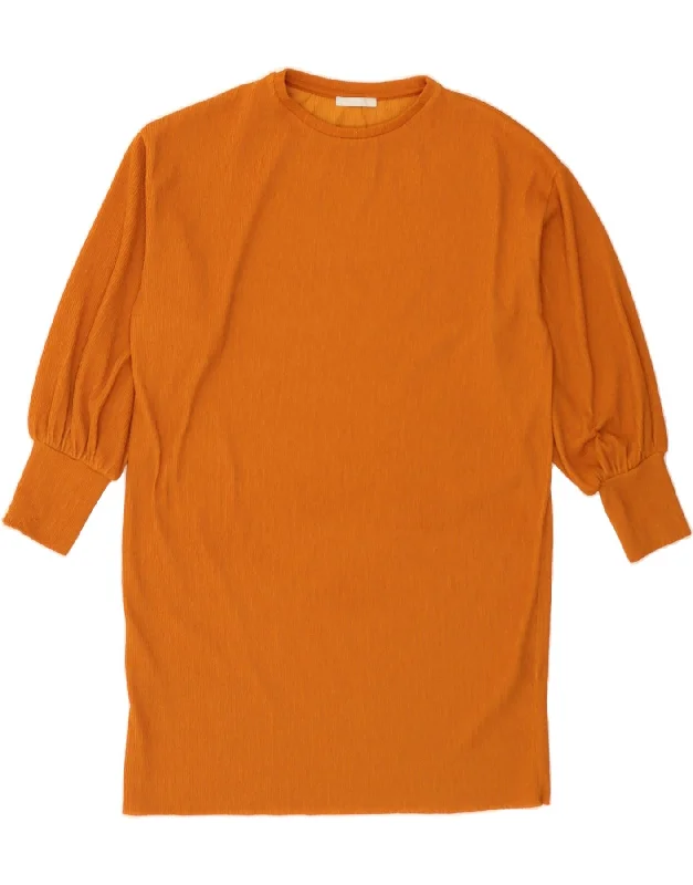 ZARA Womens Oversized Long Sleeve Jumper Dress UK 14 Medium Orange Tunics Wedding white ZARA Womens Oversized Long Sleeve Jumper Dress UK 14 Medium Orange Tunics Wedding white