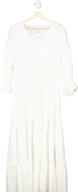 Vita Grace White Long Dress UK S Tunics Modern contemporary