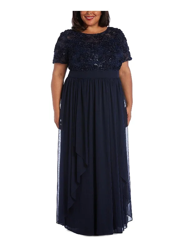 Plus Womens Sequined Full Length Evening Dress Tunics Handmade artisanal