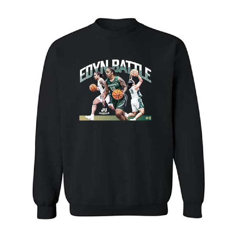 Jacksonville - NCAA Women's Basketball : Edyn Battle - Crewneck Sweatshirt Hoodie with Hem Patch Decorative Personalized
