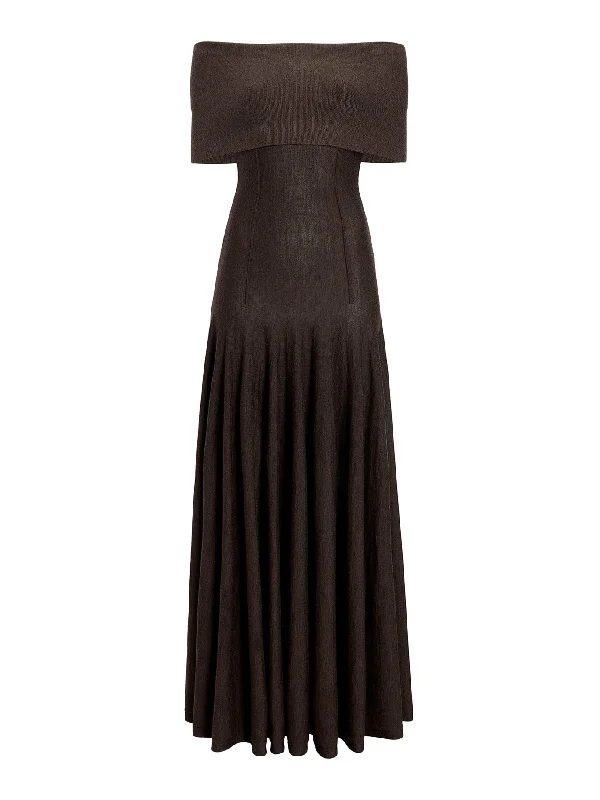 AVA LONG WOOL DRESS Tunics Plaid country