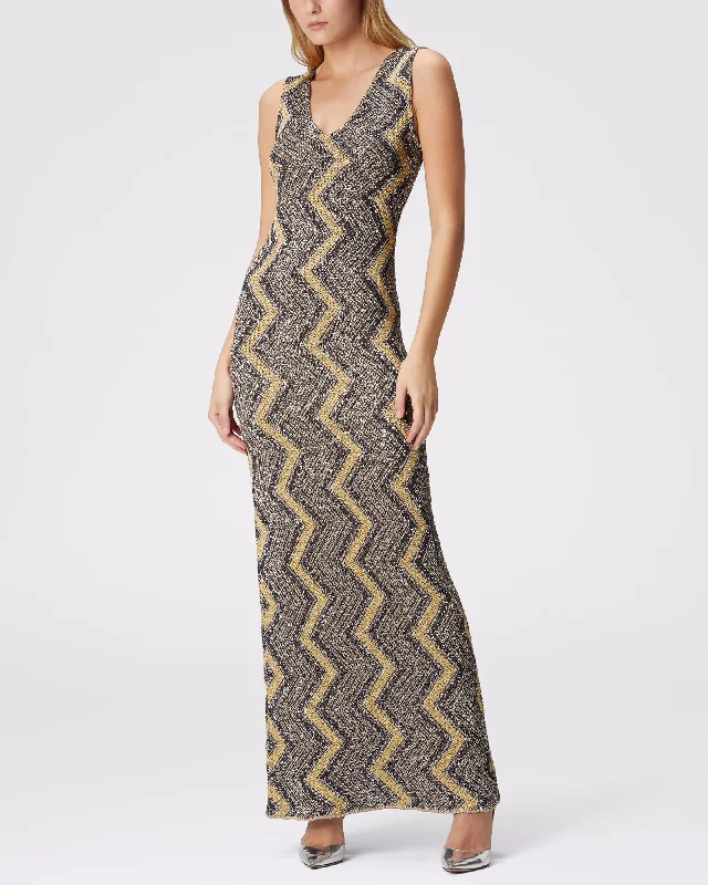 Sleeveless Long Dress Pencil Office Professional