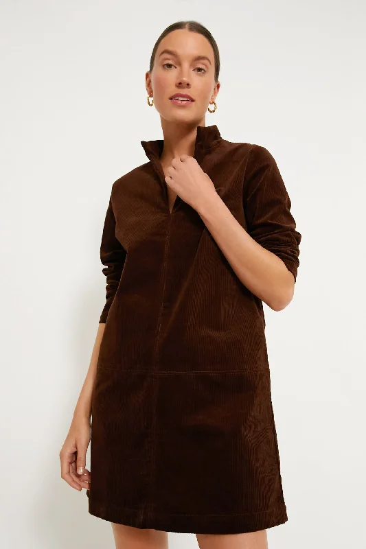 Brown Corduroy Clifton Dress Tunics Bridal satin