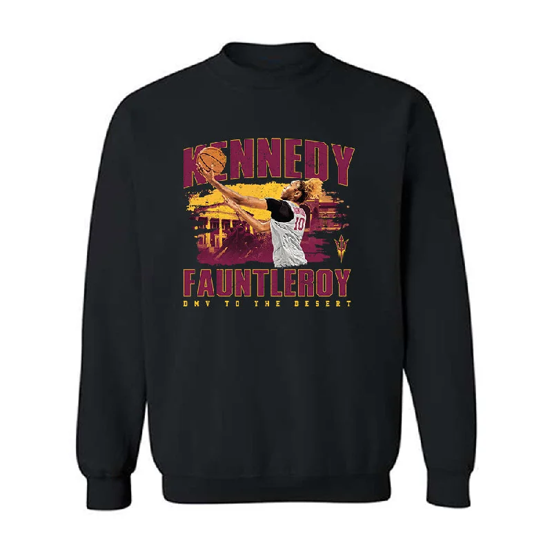 Arizona State - NCAA Women's Basketball : Kennedy Fauntleroy - Individual Player Collage Crewneck Sweatshirt Hoodie with Drop Shoulder Relaxed Streetwear
