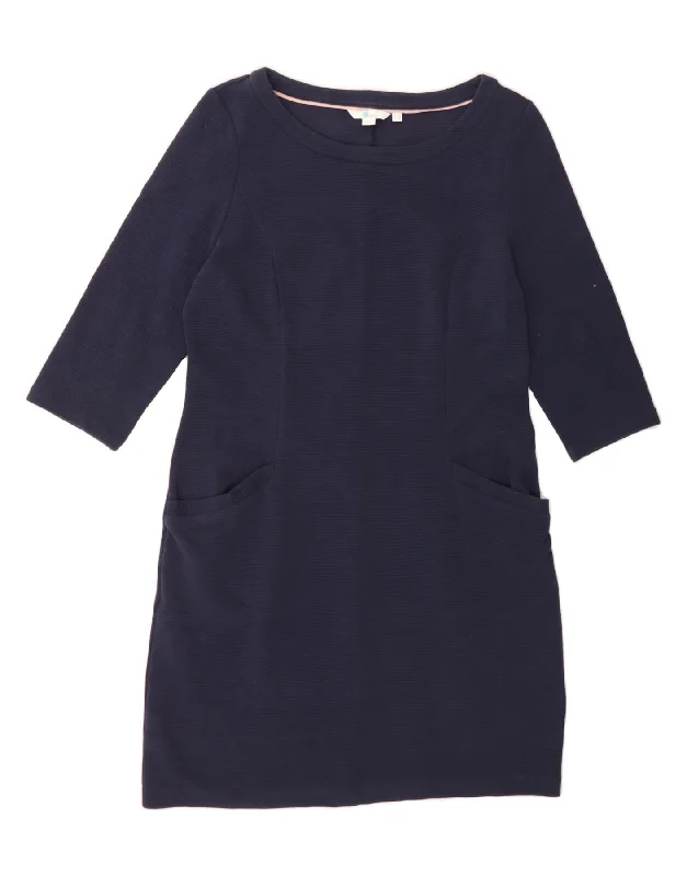 BODEN Womens 3/4 Sleeve Jumper Dress UK 14 Medium Navy Blue Polyester Tunics Print Colorful BODEN Womens 3/4 Sleeve Jumper Dress UK 14 Medium Navy Blue Polyester Tunics Print Colorful