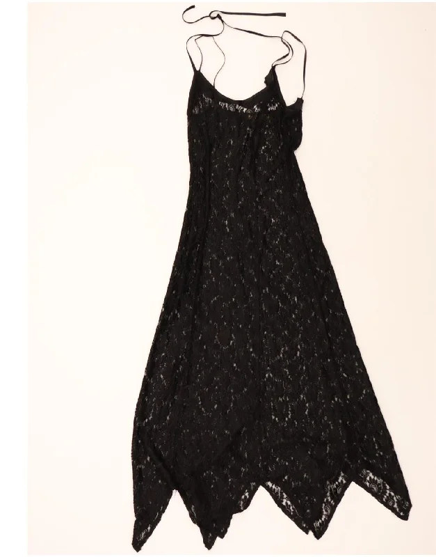 ROMAN'S Womens Sleeveless Asymmetric Halter Dress UK 4 XS Black Floral Tunics Luxurious premium ROMAN'S Womens Sleeveless Asymmetric Halter Dress UK 4 XS Black Floral Tunics Luxurious premium