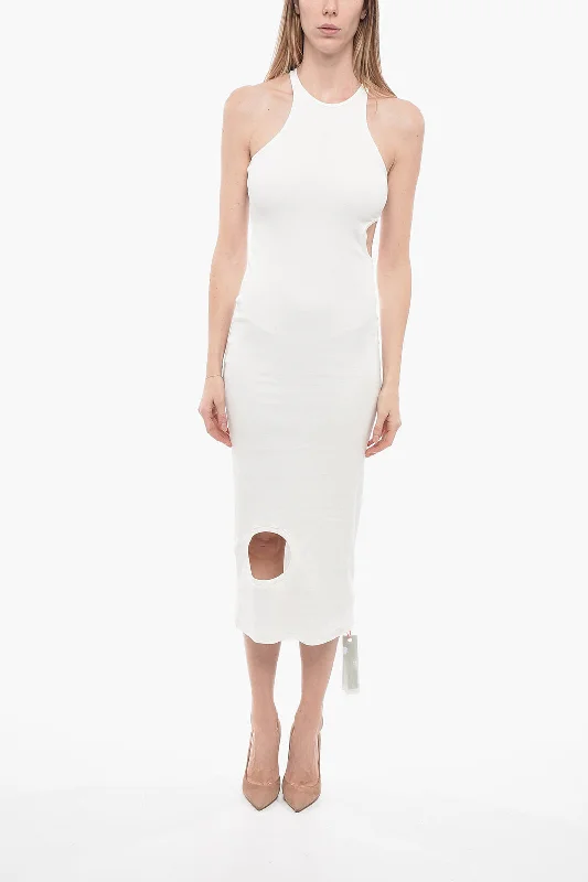 Off-White Sleeveless METEOR Long Dress With Cutout 42 Italian size Tunics Chinos classic