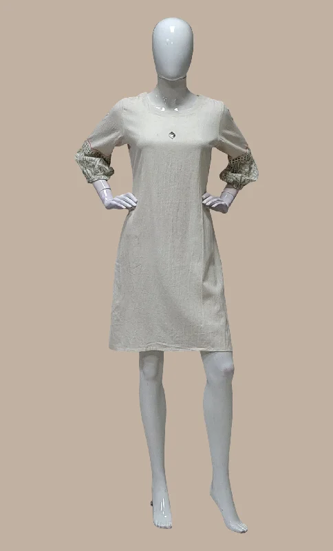 Light Cream Kurti Dress Tunics Business professional