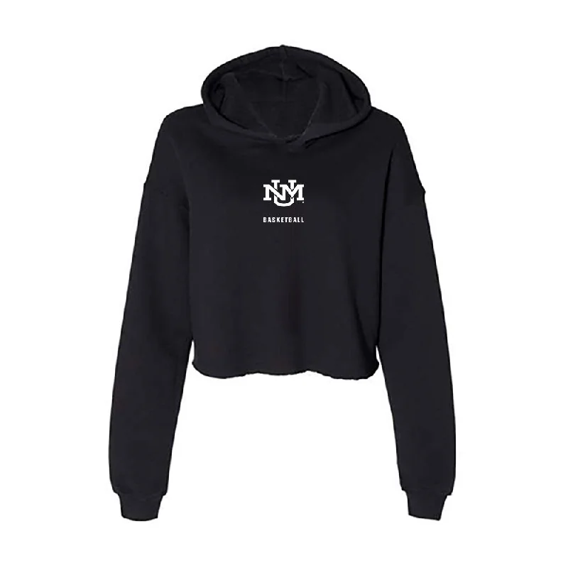 New Mexico - NCAA Women's Basketball : Nayli Padilla Chinea - Women's Crop Fleece Hoodie Hoodie with Drawcord Adjustable Secure