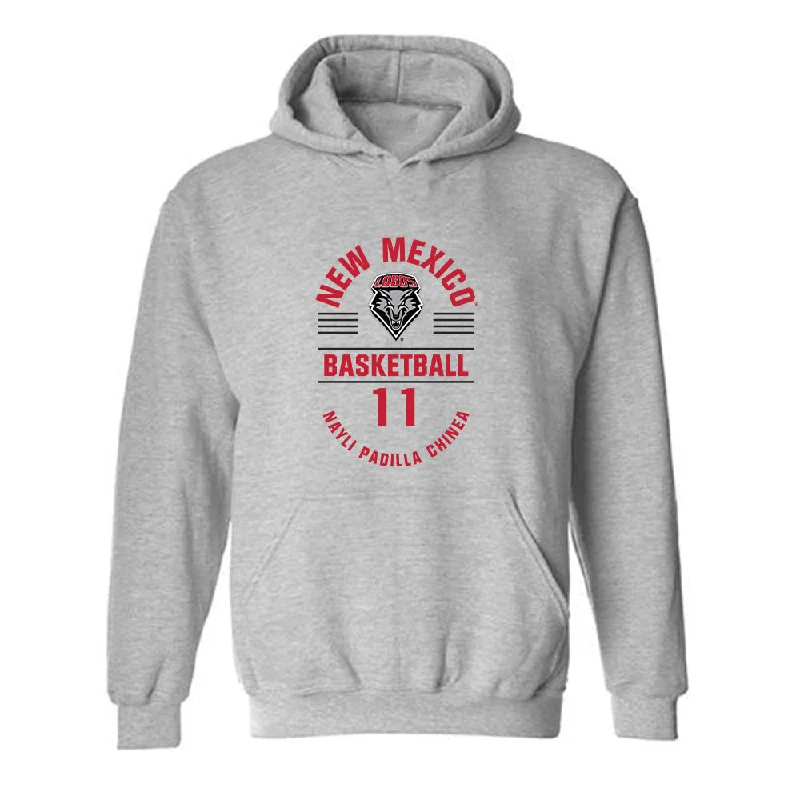 New Mexico - NCAA Women's Basketball : Nayli Padilla Chinea - Classic Fashion Shersey Hooded Sweatshirt Hoodie with Hem Lace Feminine Delicate