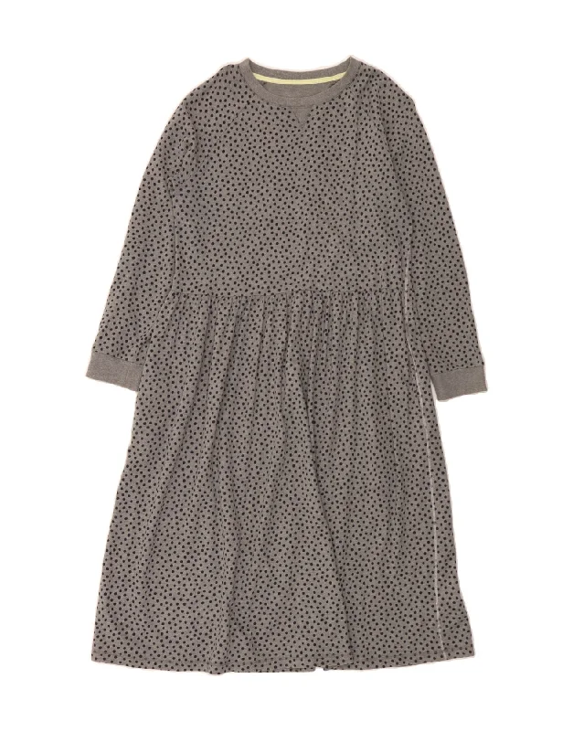 WHITE STUFF Womens Long Sleeve Jumper Dress UK 12 Medium Grey Polka Dot Tunics Corduroy durable