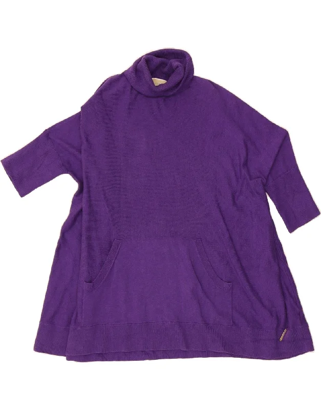 MICHAEL KORS Womens Oversized 1/2 Sleeve Jumper Dress UK 10 Small Purple Tunics Practical easy-care MICHAEL KORS Womens Oversized 1/2 Sleeve Jumper Dress UK 10 Small Purple Tunics Practical easy-care