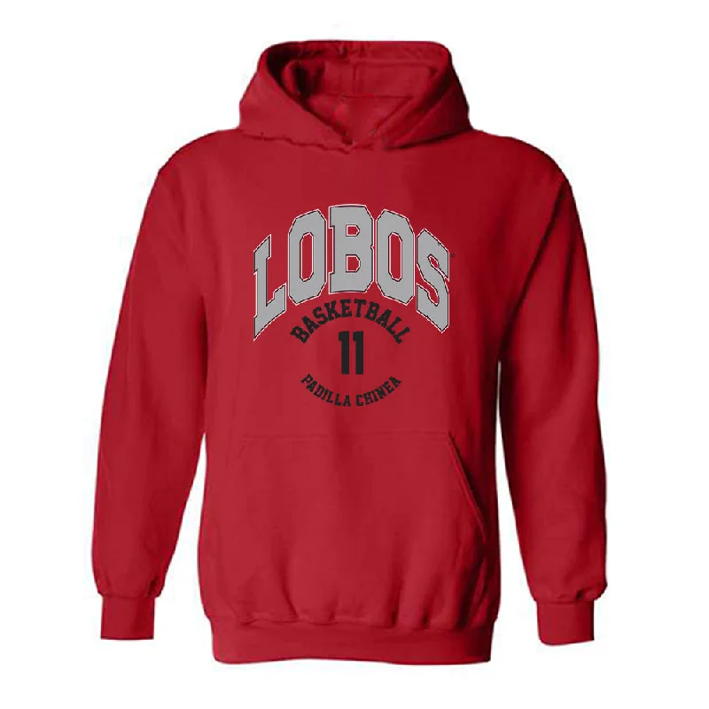 New Mexico - NCAA Women's Basketball : Nayli Padilla Chinea - Classic Fashion Shersey Hooded Sweatshirt Hoodie with Hem Contrast Bold Stylish