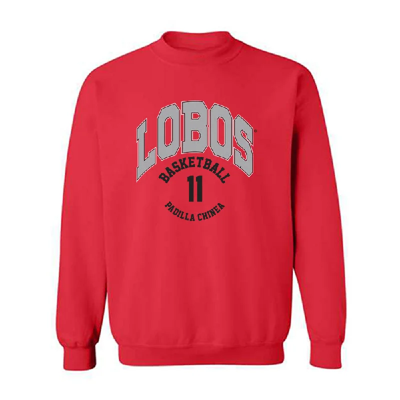 New Mexico - NCAA Women's Basketball : Nayli Padilla Chinea - Classic Fashion Shersey Crewneck Sweatshirt Hoodie with Hem Embroidery Detailed Premium