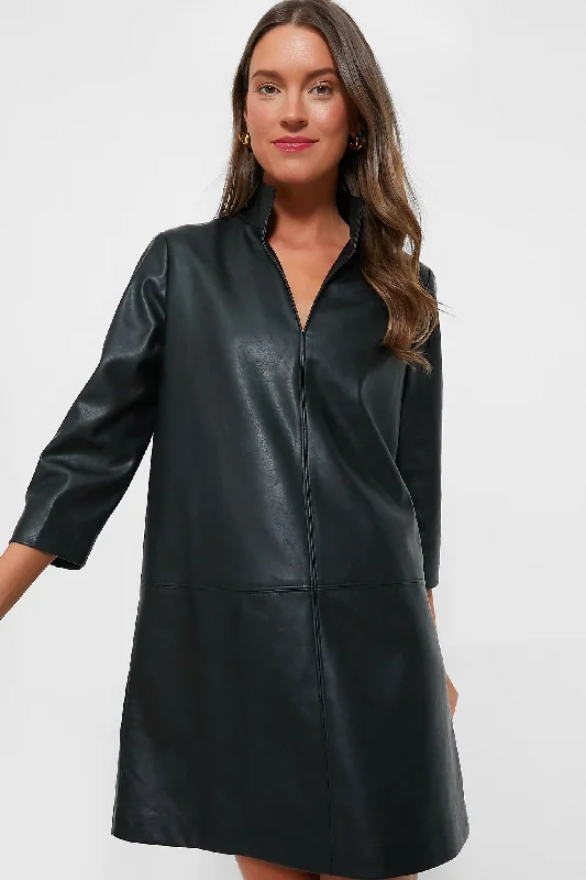 Black Leather Clifton Dress Tunics Canvas sturdy