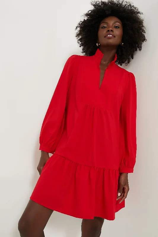 Red Crepe Palmerston Dress Tunics Formal black