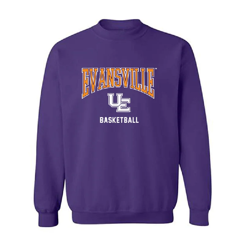 Evansville - NCAA Women's Basketball : Julia Palomo Vicente - Crewneck Sweatshirt Hoodie with Slit Hem Functional Movement