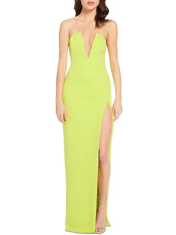 Infatuation Womens Strapless Maxi Evening Dress Tunics Yoga stretchy