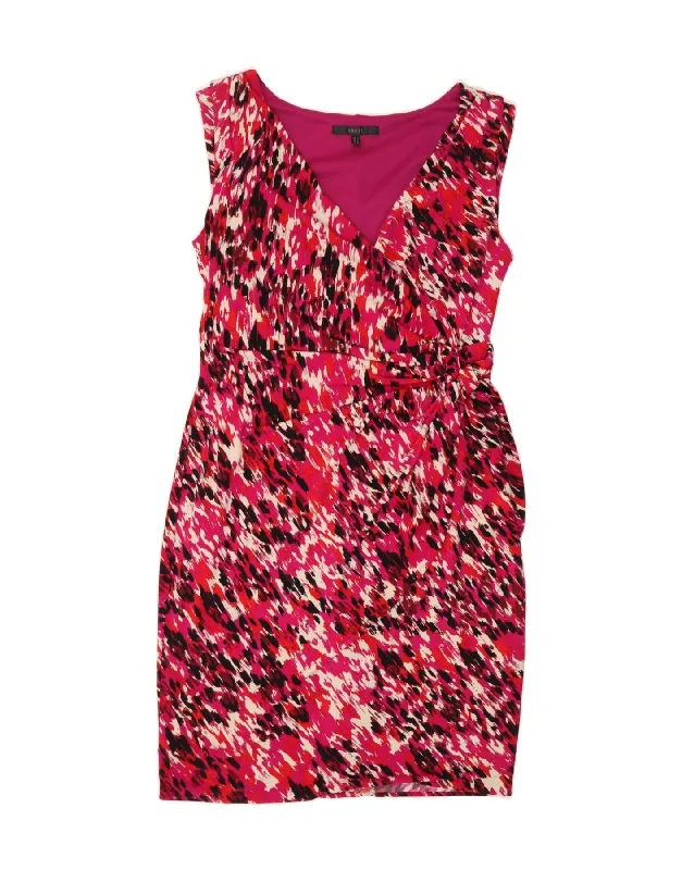 COAST Womens Abstract Pattern Sleeveless Sheath Dress UK 14 Large Pink Floral Print girly COAST Womens Abstract Pattern Sleeveless Sheath Dress UK 14 Large Pink Floral Print girly