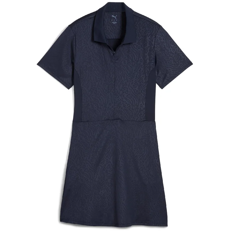 Womens Kassidy Animal Deboss Dress Deep Navy - SS25 Tunics Travel practical
