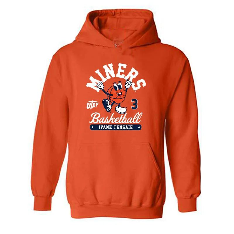 UTEP - NCAA Women's Basketball : Ivane Tensaie - Fashion Shersey Hooded Sweatshirt Hoodie with Stripes Bold Sporty