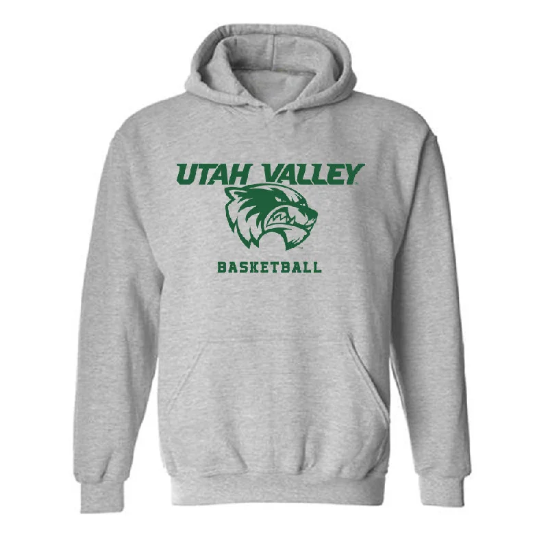 Utah Valley - NCAA Women's Basketball : Halle Nelson - Classic Fashion Shersey Hooded Sweatshirt Hoodie with Button Classic Timeless