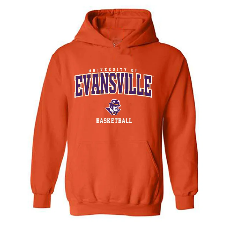 Evansville - NCAA Women's Basketball : Julia Palomo Vicente - Hooded Sweatshirt Hoodie with Hem Applique Textured Unique Evansville - NCAA Women's Basketball : Julia Palomo Vicente - Hooded Sweatshirt Hoodie with Hem Applique Textured Unique