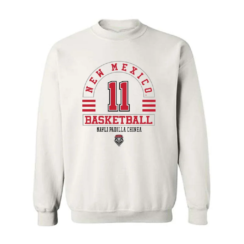 New Mexico - NCAA Women's Basketball : Nayli Padilla Chinea - Classic Fashion Shersey Crewneck Sweatshirt Hoodie with Hem Patch Decorative Personalized