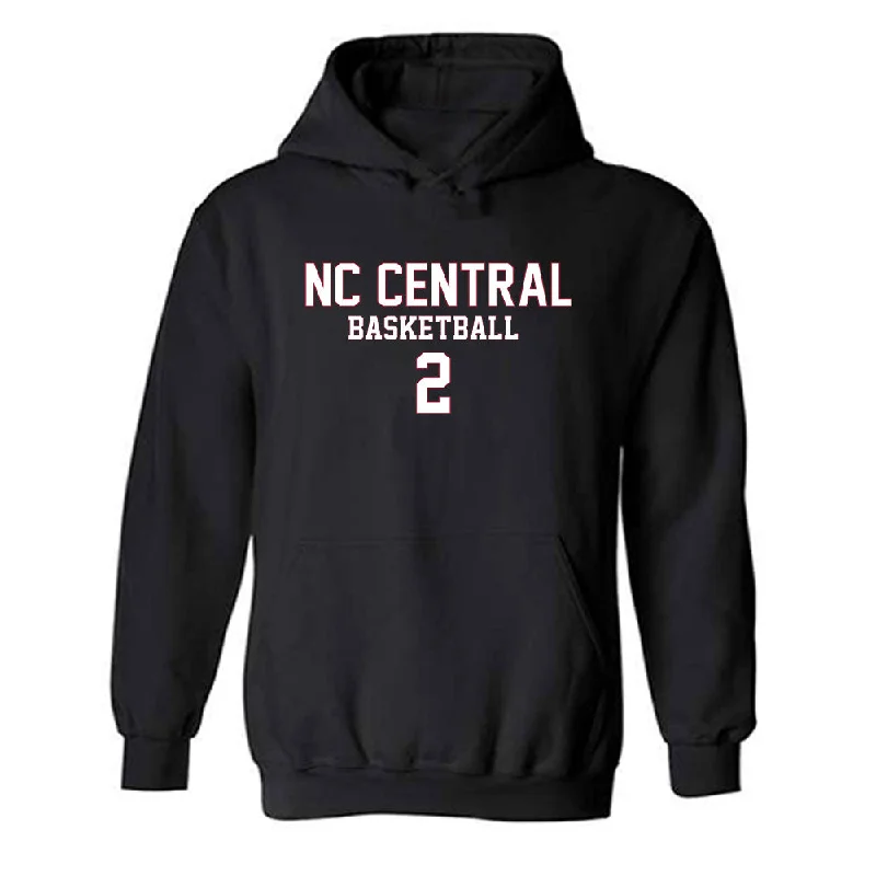 NCCU - NCAA Women's Basketball : Taylor Williams - Replica Shersey Hooded Sweatshirt Hoodie with Raw Hem Edgy Unfinished