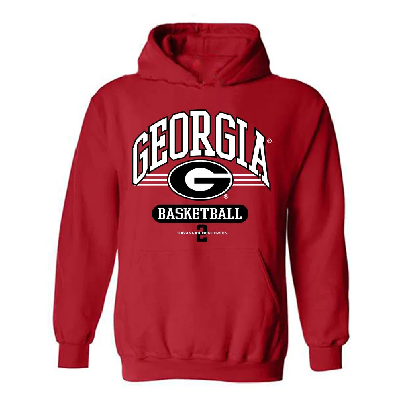 Georgia - NCAA Women's Basketball : Savannah Henderson - Classic Fashion Shersey Hooded Sweatshirt Hoodie with Cuffed Sleeves Snug Secure