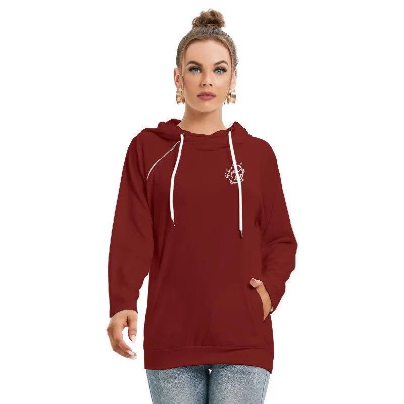 All-Over Print Women's Hoodie With Double Hood Hoodie with Mesh Breathable Sporty