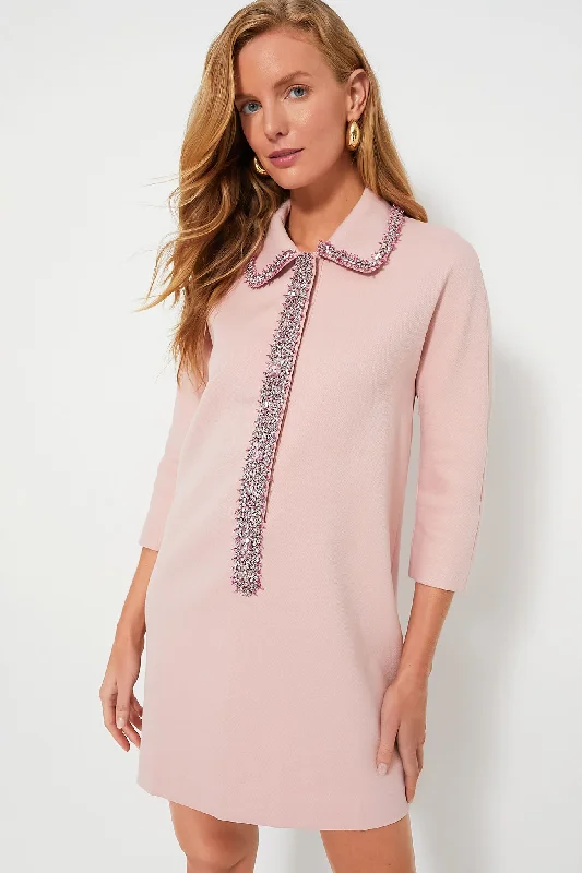 Powder Pink Embellished Nicola Dress Tunics Chic fashionable