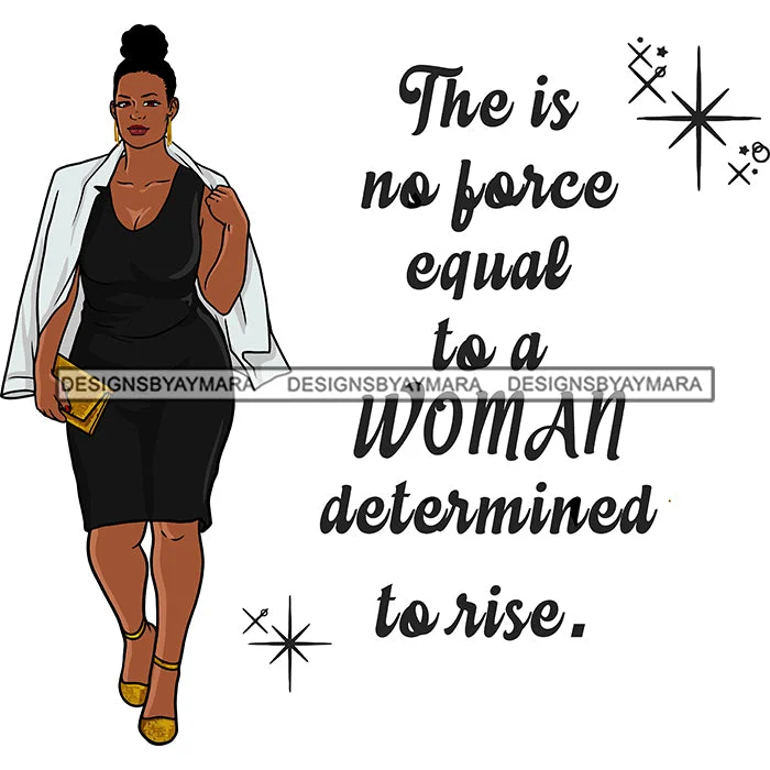 Afro Woman Model Life Quote Thick Sexy Black Dress White Jacket Diva Nubian Black Girl Magic Up Do Bun Hair SVG JPG PNG Cutting Files For Silhouette Cricut Print Jacket Jacquard Jacket Patchwork Jacket
