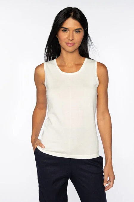 Kinross Cashmere Seamed Tank essential tank top