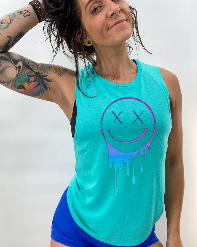 Salty Savage Ladies "OG Drip Smile" Muscle Tank fitted tank top