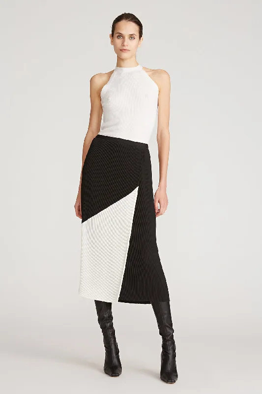 Sienna Pleated Crepeon Skirt casual skirt length