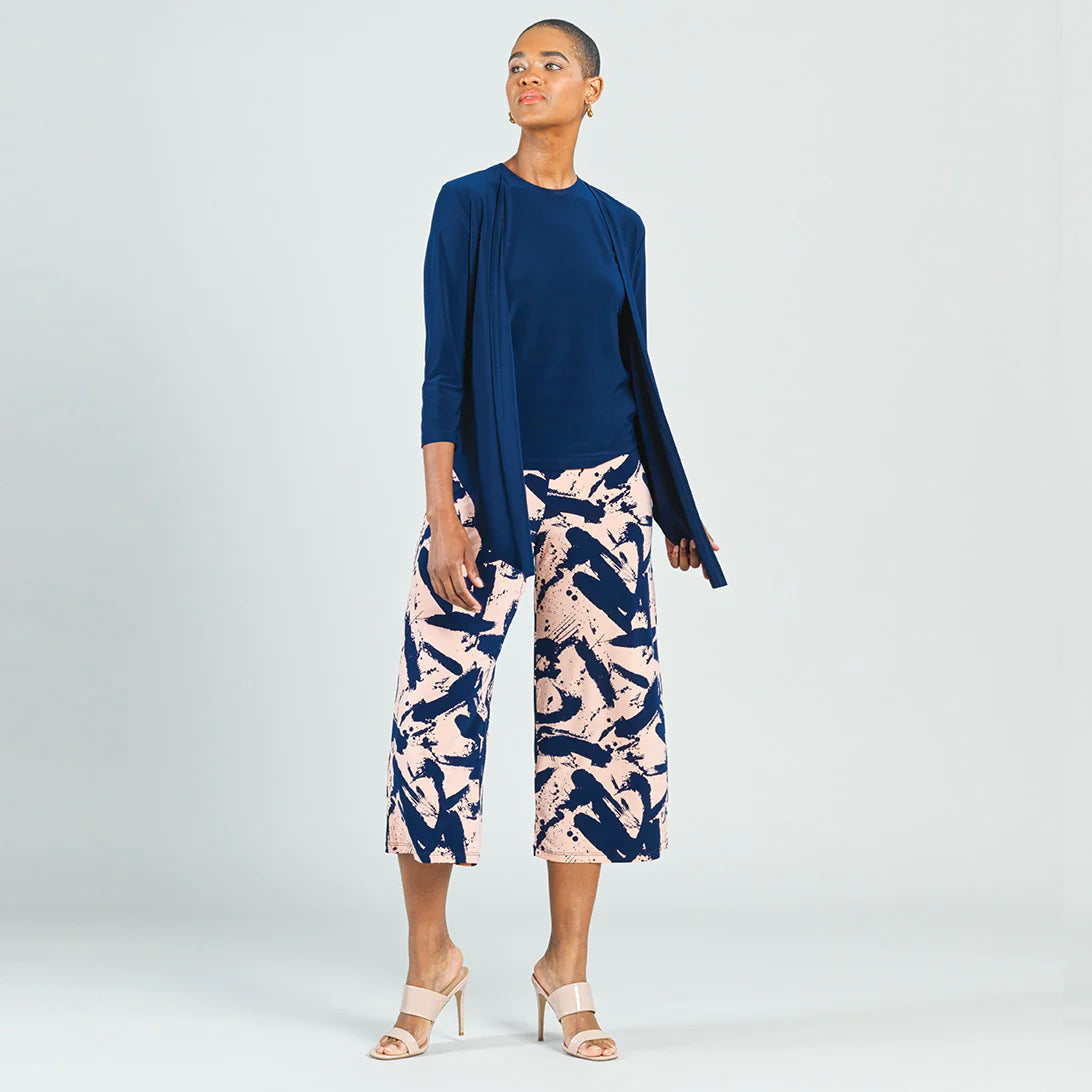 Navy Modern Tie Front Cardigan Modern Contemporary chic