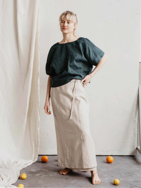 Vaiva Women's Linen Skirt | Multiple Colours cashmere skirt soft
