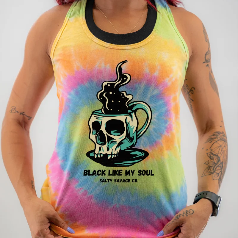 Ladies “BLACK LIKE MY SOUL” Racerback Tank lightweight tank top