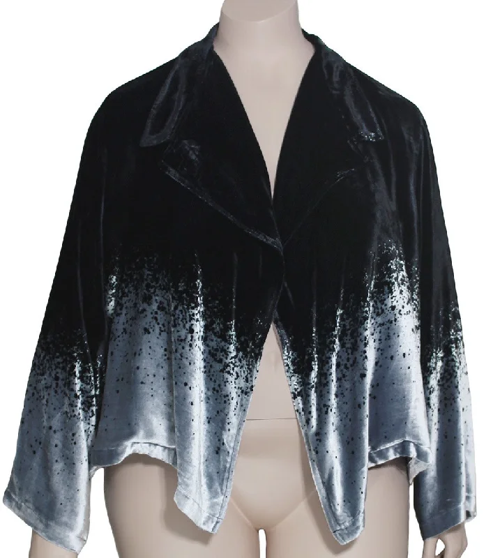 Dressori Velvet Jacket Notch Collar Jacket Peter Pan Collar Jacket Cowl Neck Jacket
